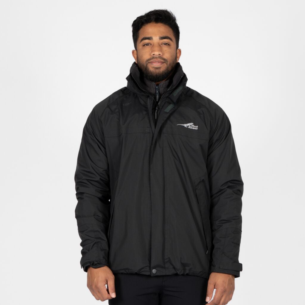 On Climate Jacket M 黒 Men's Discovery 3-in-1 Jacket - First Ascent