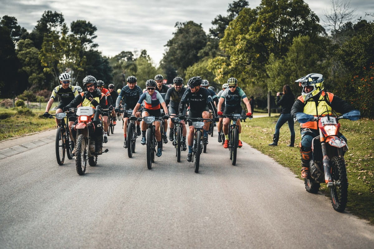 The top riders raced the three stages, while the majority of the field was happy to cruise and take in the views. Photo by Sage Lee Voges for zcmc.co.za. 