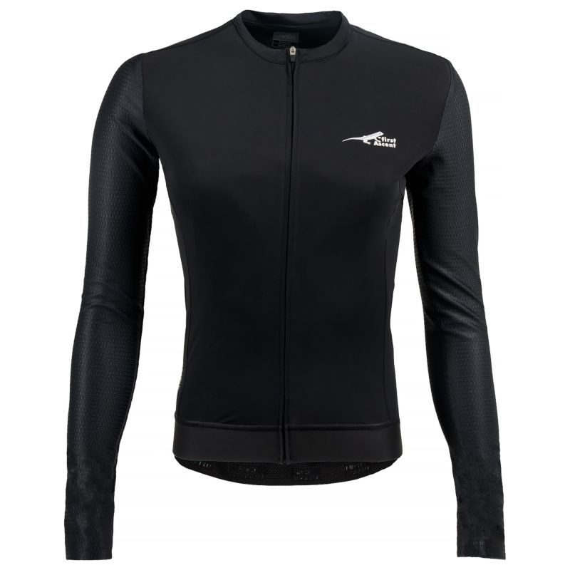 Black Ladies' Vent Cycling Jersey - Long Sleeve 